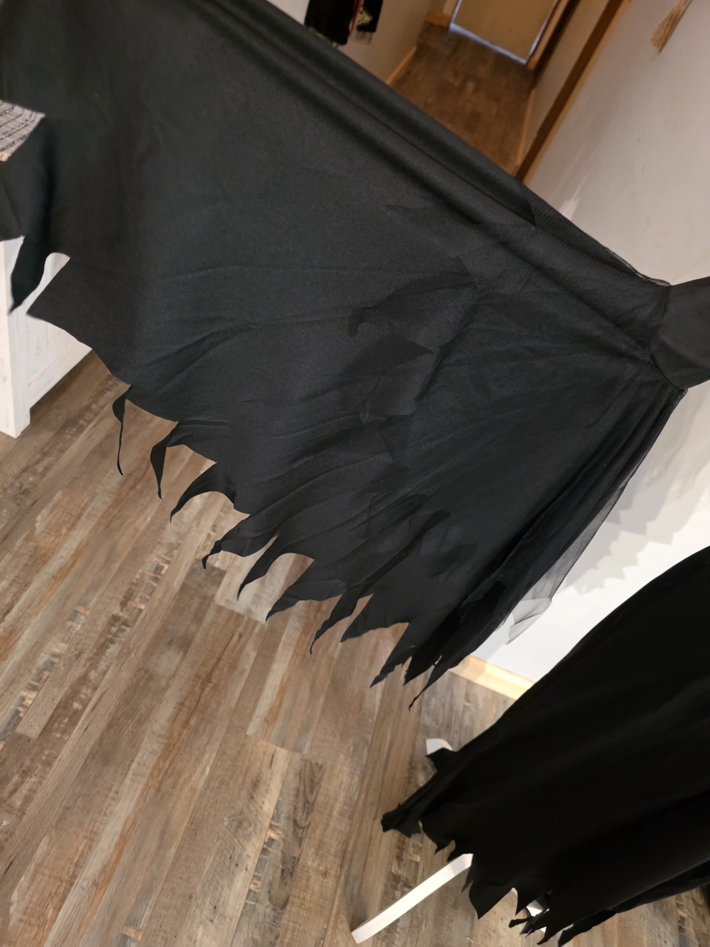 Spirit Black Long Sleeve Witch Dress with Flared Jagged Sleeves - Picture 4 of 9